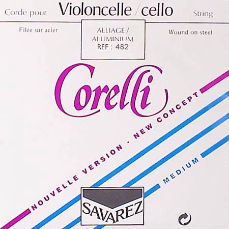 CORELLI  Stahl Cello D-Saite Silber, mittel  