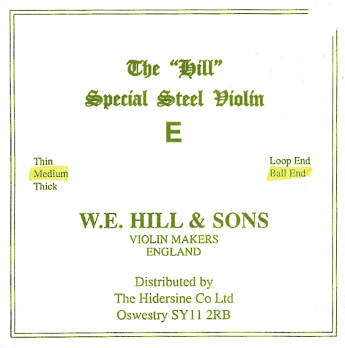 THE Original Hill Violin E-Saite mit Schlinge, thick  