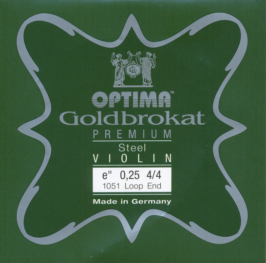 Optima Goldbrokat Premium Violin E-Saite Schlinge 25  