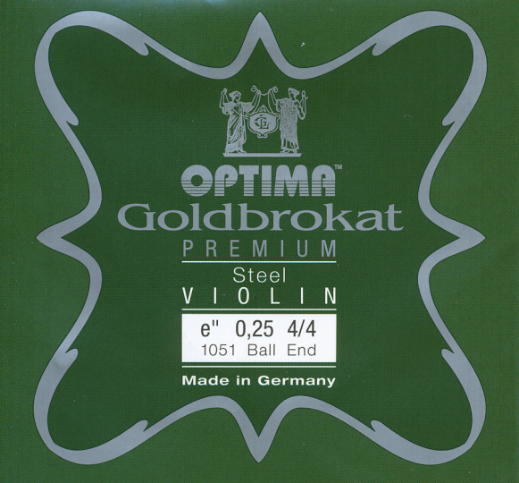 Optima Goldbrokat Premium Violin E-Saite Kugel 25  