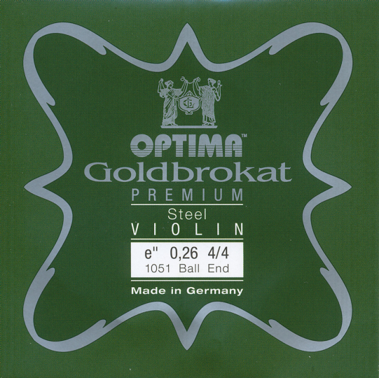 Optima Goldbrokat Premium Violin E-Saite Kugel 26  