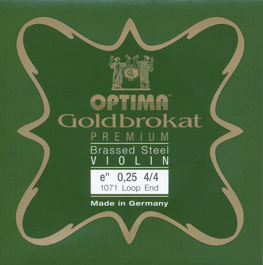 Optima Goldbrokat Premium Brassed Violin E-Saite Schlinge 25  