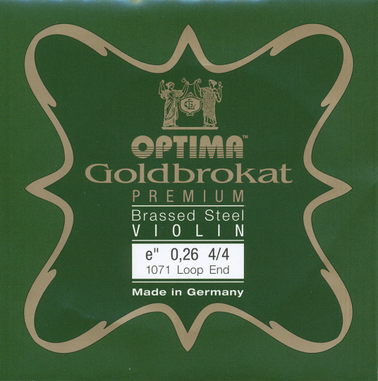 Optima Goldbrokat Premium Brassed Violin E-Saite Schlinge 26  