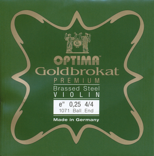 Optima Goldbrokat Premium Brassed Violin E-Saite Kugel 25  