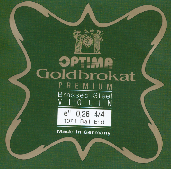 Optima Goldbrokat Premium Brassed Violin E-Saite Kugel 26  