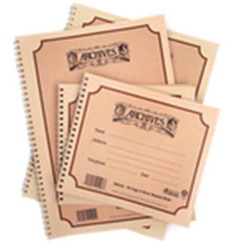 Spiralbücher mit 12 Notenbalken -Format 229x305mm  48 Blatt 