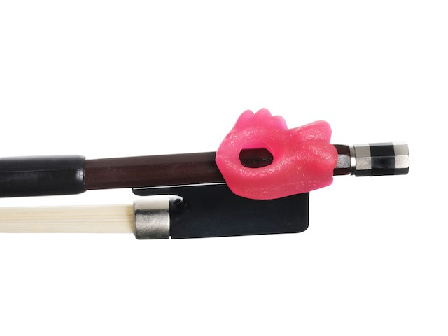 Buddies Griffhilfe Fisch für Geigen- und Violabogen, Farbe pink 