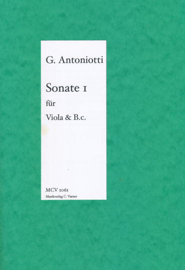 Giorgio Antoniotti, 1.Sonate für Violoncello, Transkrip  