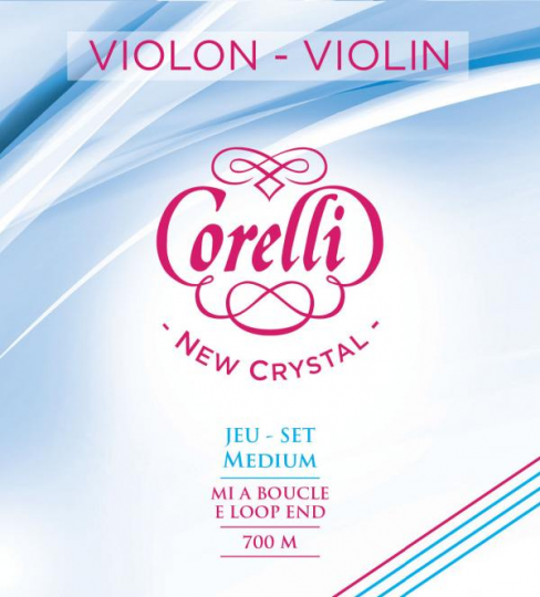 CORELLI Crystal Satz Violinsaiten 1/2 mit E-Kugel, medium  