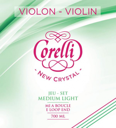 CORELLI Crystal Satz Violinsaiten 4/4 mit Kugel, med.light  