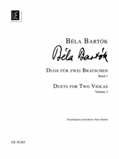 Béla Bartók 44 Duos für 2 Violinen für 2 Bratschen Band 1  